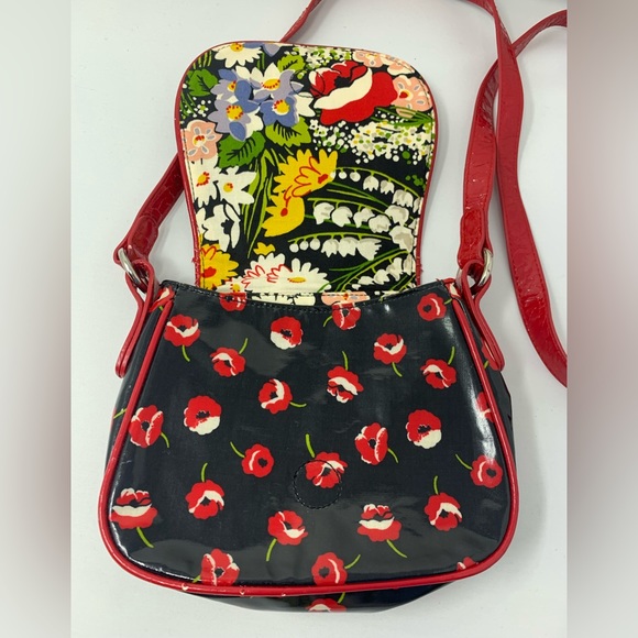 Vera Bradley Frill Glossy Poppy Fields Bag - Picture 3 of 10